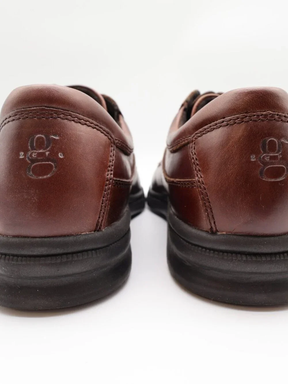 Hush Puppies Glen Casual Shoes Mens 10 Dark Brown Leather Oxford ZeroG Comfort